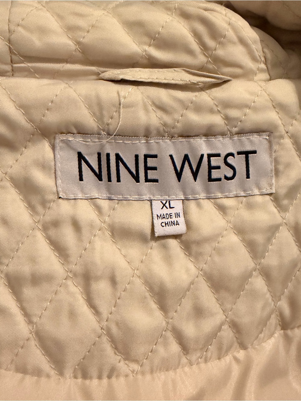 Nine West Women's Cream Hooded Wool-Blend Coat with Faux Fur Trim - Picture 2 of 5